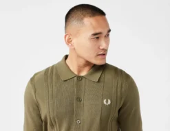Fred Perry Button Through Knitted Shirt -Pied Chic Soldes Magasin sz 632984 d scaled