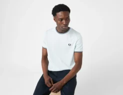 Fred Perry T-Shirt Twin Tipped Ringer -Pied Chic Soldes Magasin sz 651577 f scaled