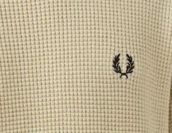 Fred Perry Waffle Knit Sweatshirt -Pied Chic Soldes Magasin sz 673734 d scaled
