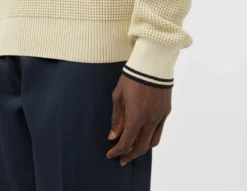 Fred Perry Waffle Knit Sweatshirt -Pied Chic Soldes Magasin sz 673734 f scaled