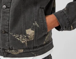 ICECREAM All Over Print Sherpa Denim Jacket -Pied Chic Soldes Magasin sz 676070 f scaled