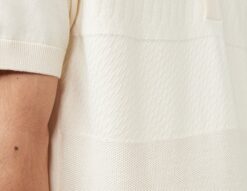 Fred Perry Panel Knit Polo Shirt -Pied Chic Soldes Magasin sz 649111 f