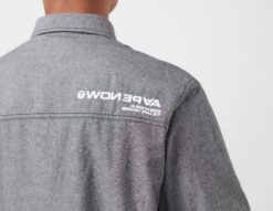 AAPE By A Bathing Ape Short Sleeve Chambray Shirt -Pied Chic Soldes Magasin sz 673270 e